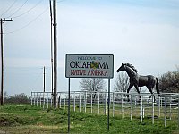 USA - Quapaw OK - Native America Sign & Statue (16 Apr 2009)